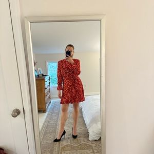 Relipop Women's Dress Polka Dot Floral Print Long Sleeve